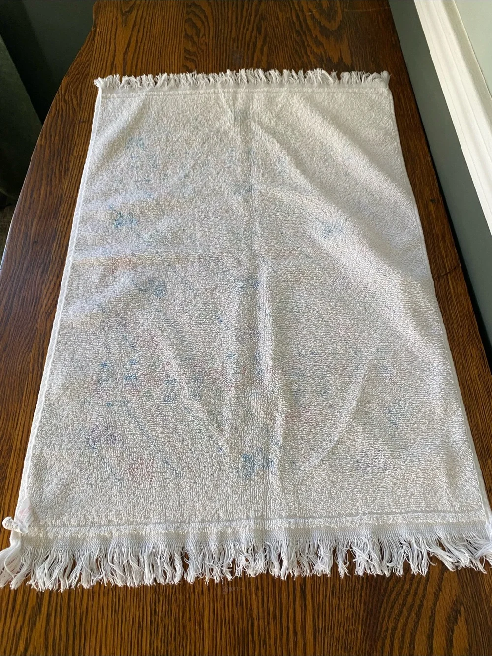Vintage Cannon Multicolor Pastel Butterfly Hand Towel 1970s / 1980s